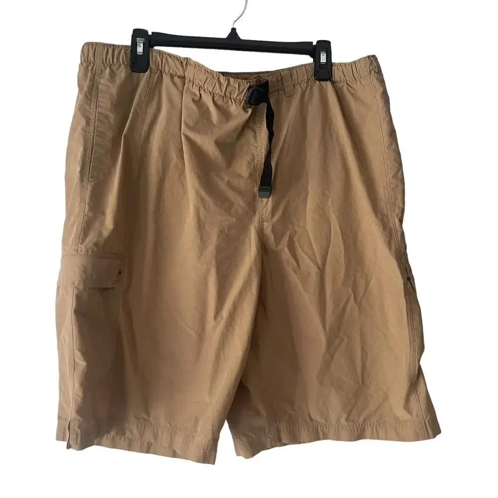 Alpine Design Men's Size XL Tan Cargo Belted‎ Outdoor Shorts